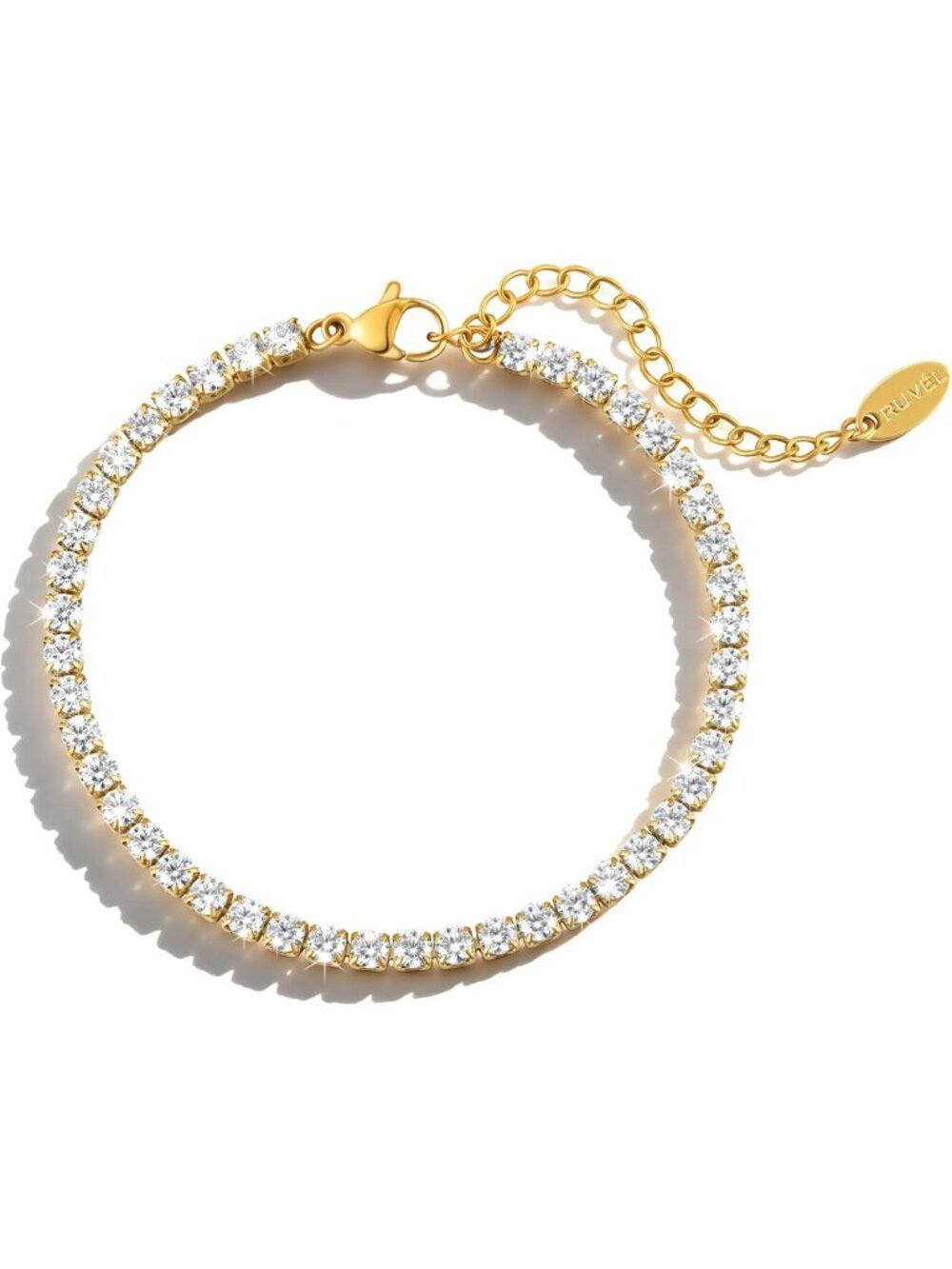 Trendy 18K Gold/Silver Cubic Zirconia Tennis Bracelet for Women - Dainty